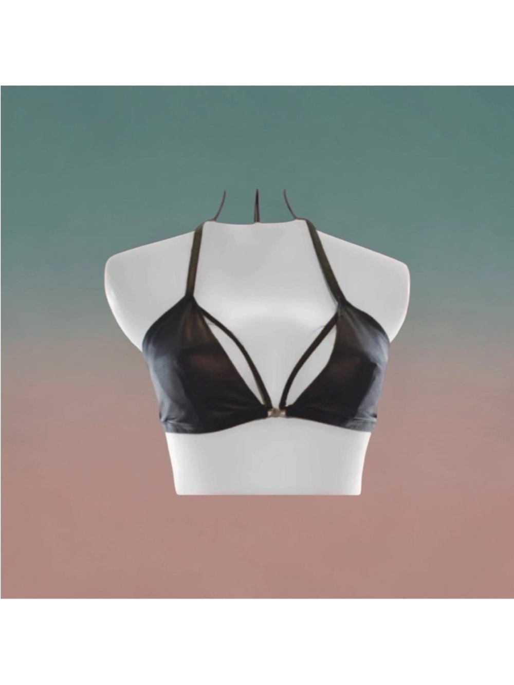 Strappy Black Bralette Top